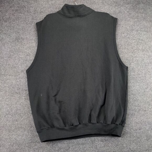 Vintage Huzu 1/4 Zip Sleeveless Vest Size XXL Black Made in USA - Picture 3 of 13
